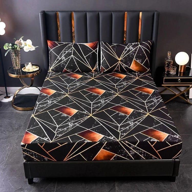 Luxury Geometric Printed Bedsheet Set